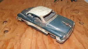 Vintage- Original 1950's Oldsmobile Tin Friction Toy Car - Made in Japan
