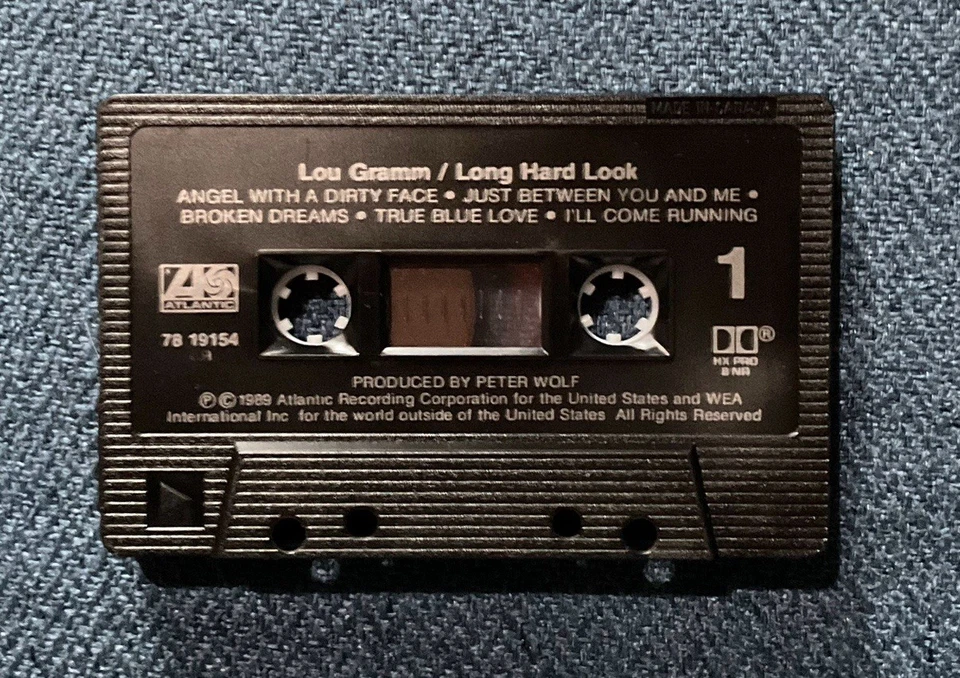 Lou Gramm- Long Hard Look Cassette Tape - Image 2 of 3