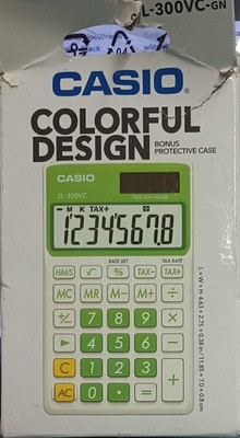 Casio SL-300VC-GN Standard Function Calculator, Green
