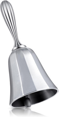 Small Classic Silver Hand Bell (12cm Tall) by West5Products