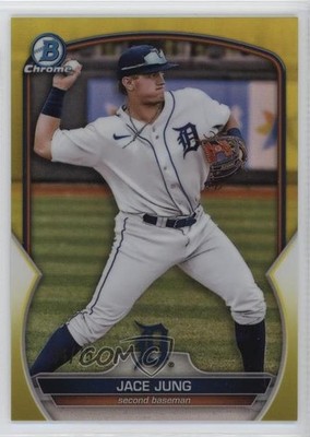2023 Bowman Chrome Prospects Yellow Refractor 54/75 Jace Jung #BCP-53 03lu
