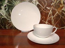 DIBBERN Fine Bone China, Pure PLATIN LINE - 3 teiliges Kaffeegedeck