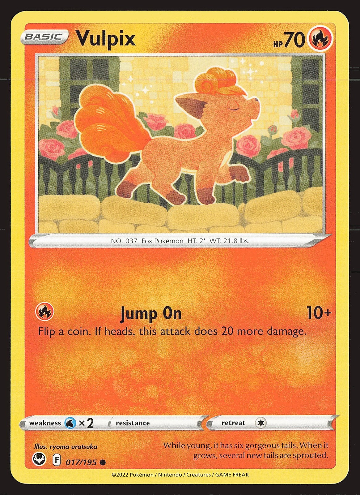 SWSH12: Silver Tempest Vulpix #017/195 Common Pokemon Card