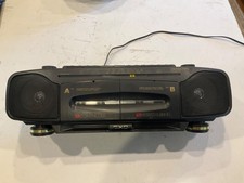 VTG Soundesign Twin Cassette Player-Recorder AM-FM Stereo Combo Model 4749 BLK
