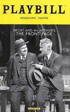 Playbill: THE FRONT PAGE, 2017, w/ Nathan Lane, John Slattery, John Goodman