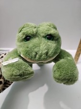 Russ Fribbit Croaking Frog Green Plush Stuffed Animal Makes Sound