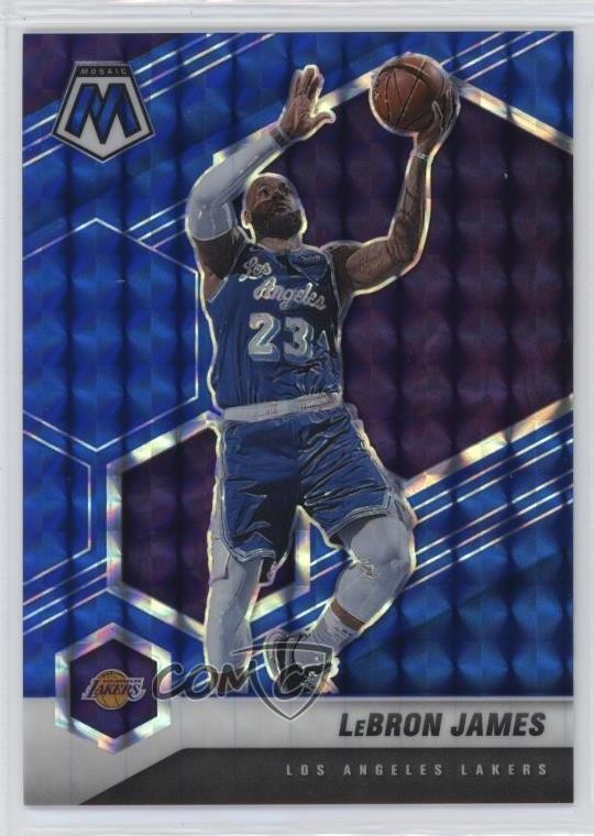 2020-21 Panini Mosaic Blue Mosaic Prizm /99 LeBron James #81 1e6a