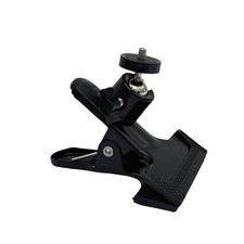 Universal Camera Clamp Mount with 360-Degree Swivel Head, 1/4 Inch Screw, Bla...