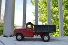 Vtg 1950s-1960s TONKA PRESSED STEEL DUMP TRUCK RED BLUE Mound Patina Rusty Rare