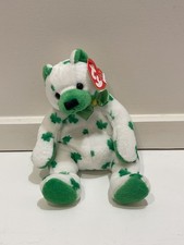 Ty Beanie Buddy💚CLOVER The St. Patrick's Day Bear  7" PLUSH  with tag 2001