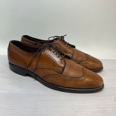 Allen Edmonds Tan Leather Wingtip Brogue Oxfords Allen Edmonds McAllister Wingtip Oxford Dress Shoes - Walnut  main image 4