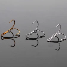 50pcs Treble Hooks Sharpened Fishing Tackle Set For Anglers