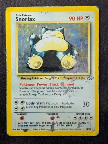 Snorlax - 11/64 Holo - Jungle (Pokemon) DMG #1