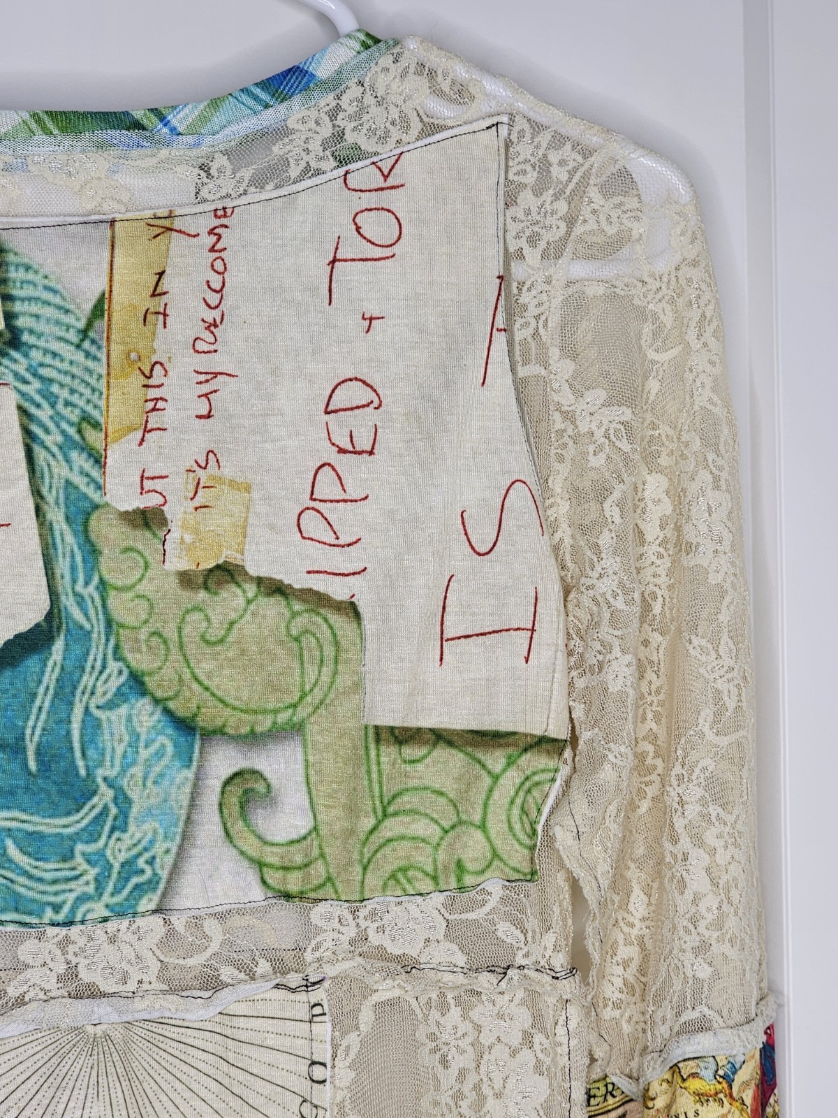 IPNG Designs Tunic Top Map Patchwork Lace Rhinest… - image 10