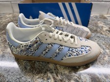 adidas Liberty of London x Samba OG J Floral, Blue JP8080 Youth Size 4.5  W6.5 