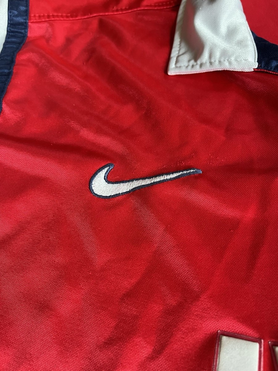 Nike Arsenal Gunners Men M Red JVC Vintage Jersey Made in UK