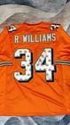 NFL RICKY WILLIAMS AUTOGRAPHED CUSTOM JERSEY MIAMI DOLPHINS ORANGE WEED SWAU COA