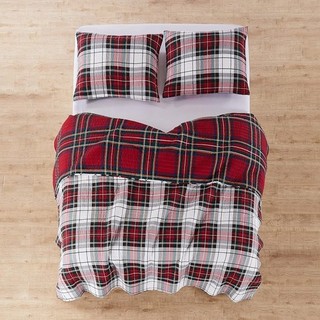 Levtex Home Spencer Plaid Collection FULL / QUEEN Quilt Red Multi
