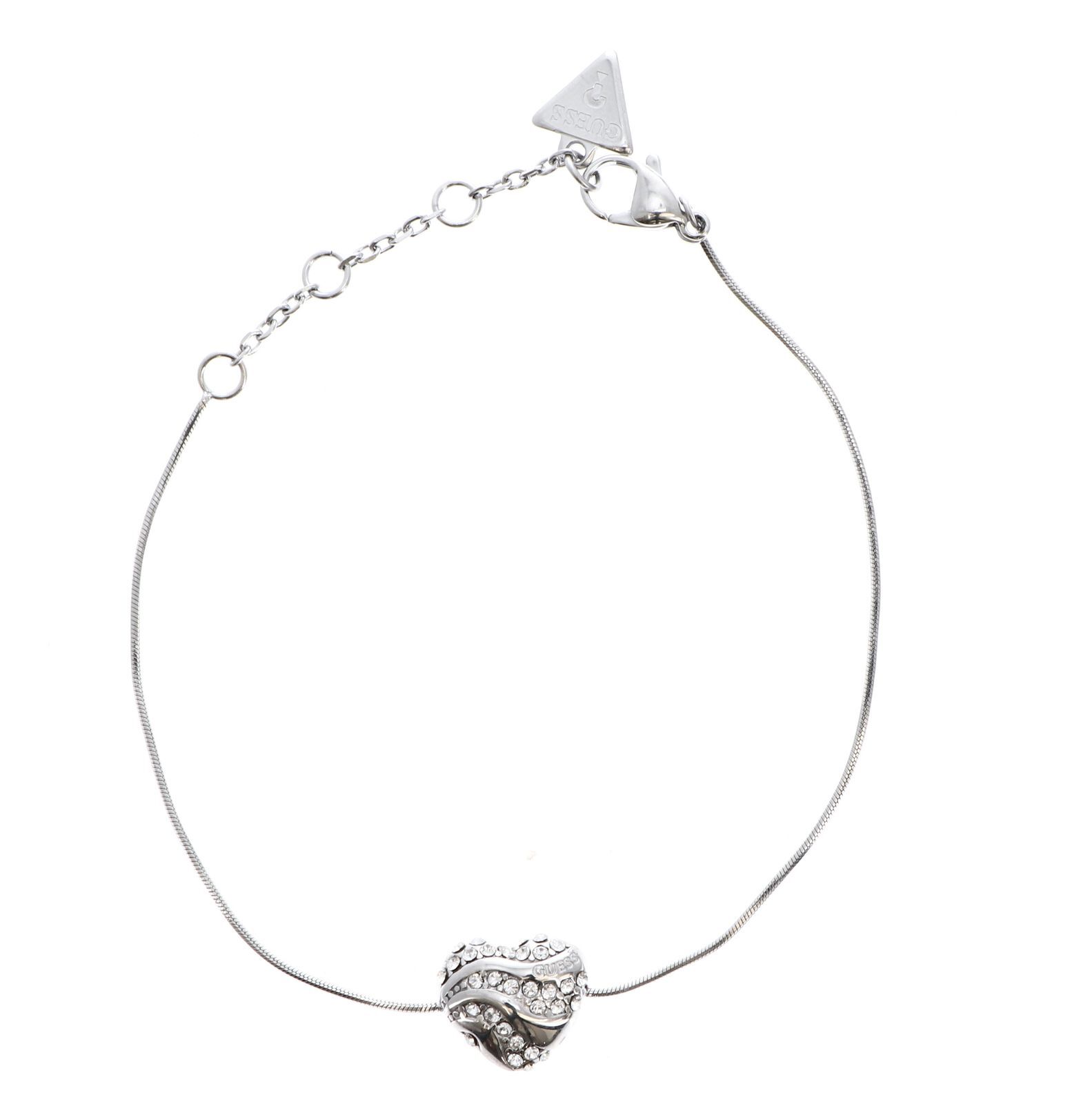 GUESS bracelet In My Heart Snake Chain Bracelet L Rhodium