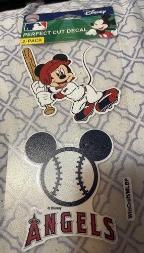 Los Angeles Angels 2 Pack Mickey Mouse Decal Set 4x4 Each MLB LICENSED - Picture 2 of 2