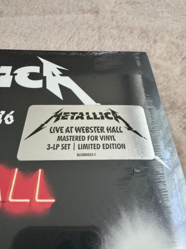Metallica LIVE AT WEBSTER HALL Vinyl 3LP 2017 Hype Sticker NEW 1st Press SEALED - Picture 3 of 6