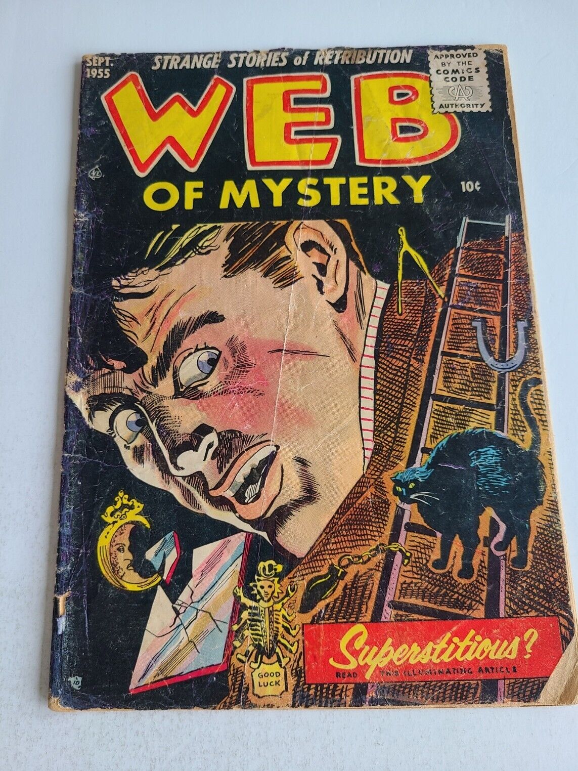 Web of Mystery #29, Ace 1955 Comic, (M&A37), Last Issue, G-