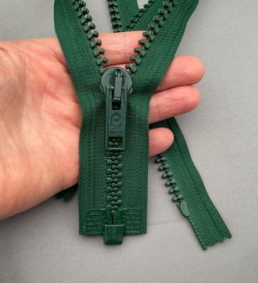 71 cm Super Chunky Zip Open Ended Opti Green