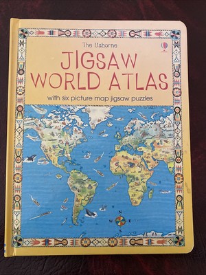 The Usborne Jigsaw World Atlas Hardback - NEW!