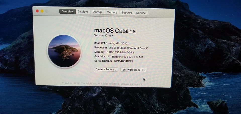 Mac 11,2 A1311 21.5" Intel Core i5-680 @ 3.60 GHz 500GB HDD 8GB DDR3 RAM  - Image 2 of 4