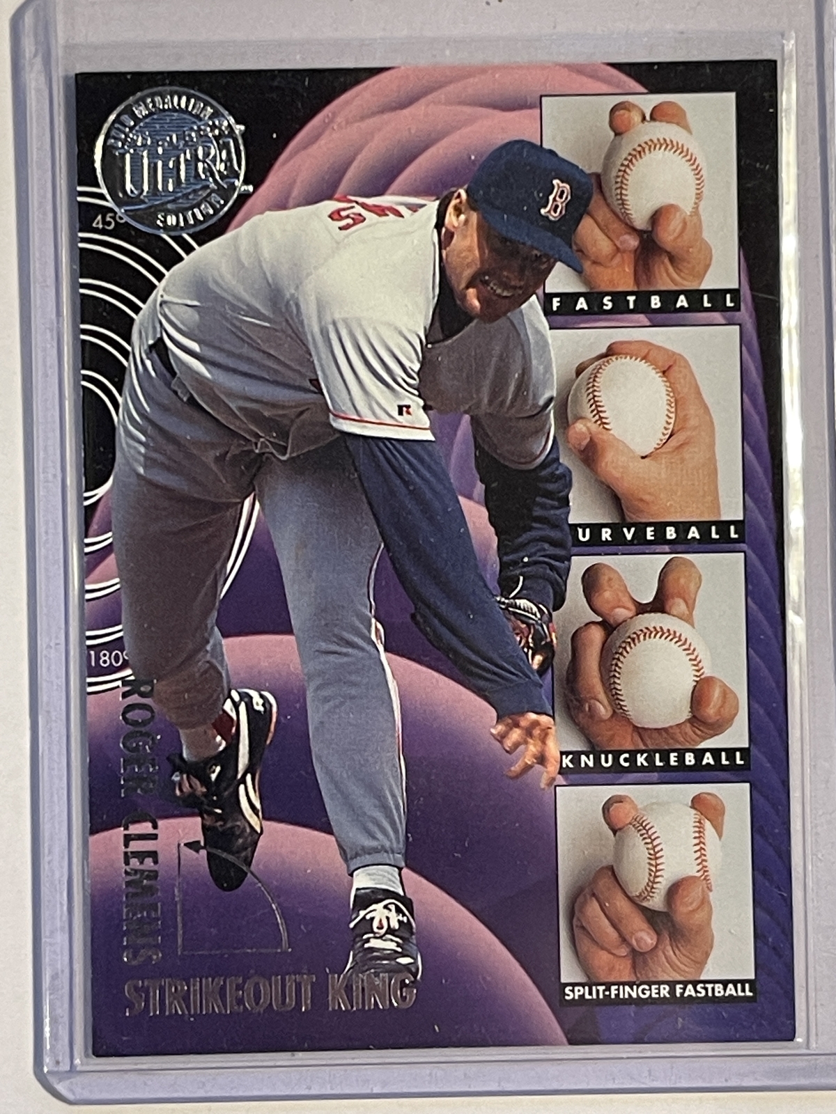 1995 Ultra #2 Roger Clemens Strikeout Kings Gold Medallion
