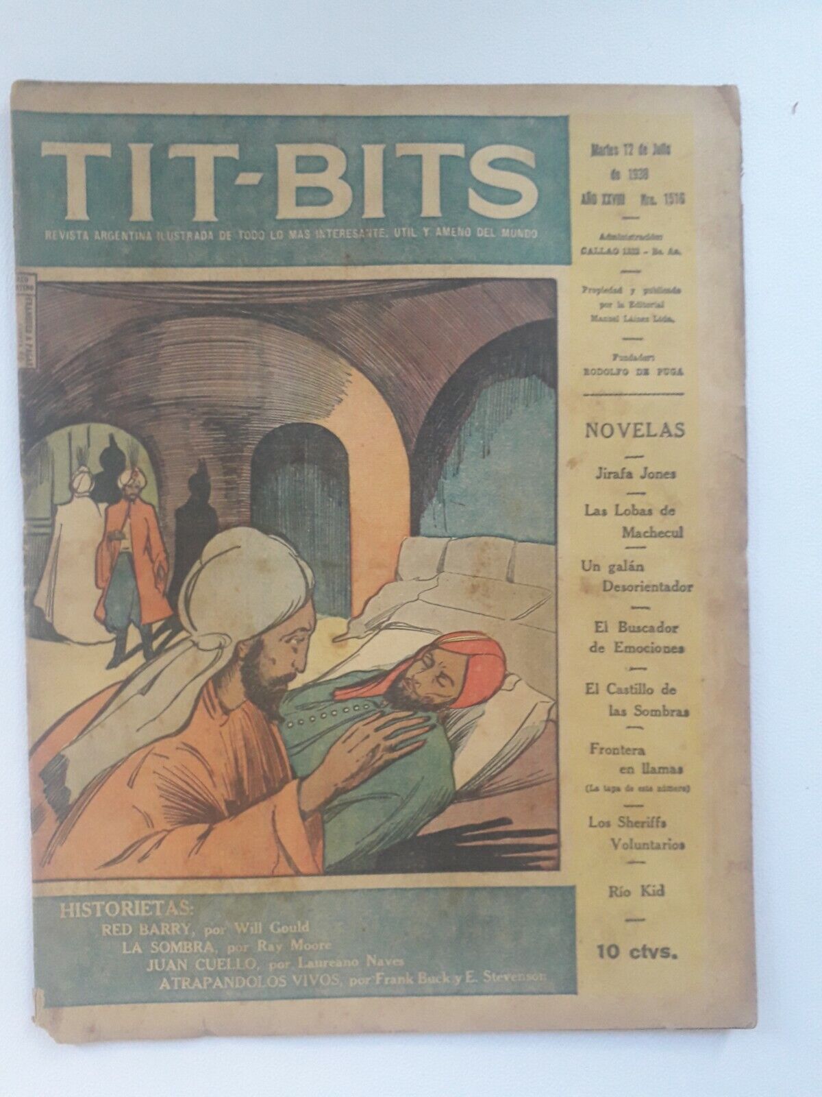 NOEL RAYMOND DETECTIVE - TIT-BITS #1878 (1945) - ORIG. COMIC IN SPANISH