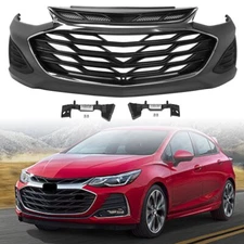 Complete Front Bumper Cover Kit Grille Fit For Chevy Cruze 2019 2020 2021 Primed