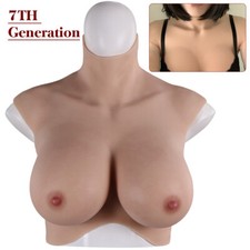 Plus Size Crossdresser Silicone Breast Forms Fake Boobs For Large Body Cosplay