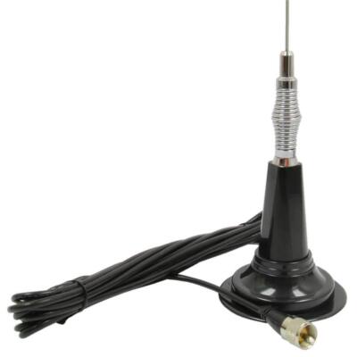 CB Antenna Kit Magnet Mount 36 in Base Loaded Spring Whip 17 ft Coax Cable