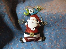 Christmas Ornament Jumping Santa Claus Joy  6 Inch High