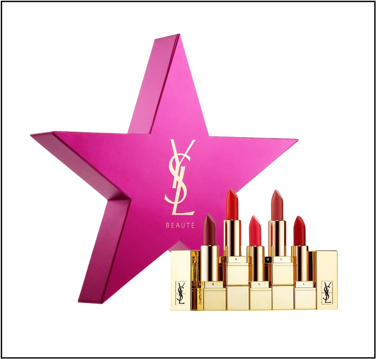 Yves Saint Laurent YSL Rouge Pur Couture 5pc Mini Lipstick Collection Gift Set