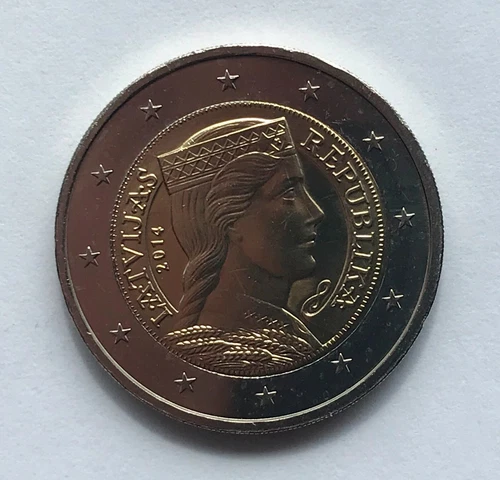 LATVIA - 2 € Euro circulation coin 2014 UNC