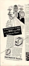 Toastmaster Toaster Print Ad Vintage 1941 Ephemera Wall Art Decor 1 Slice