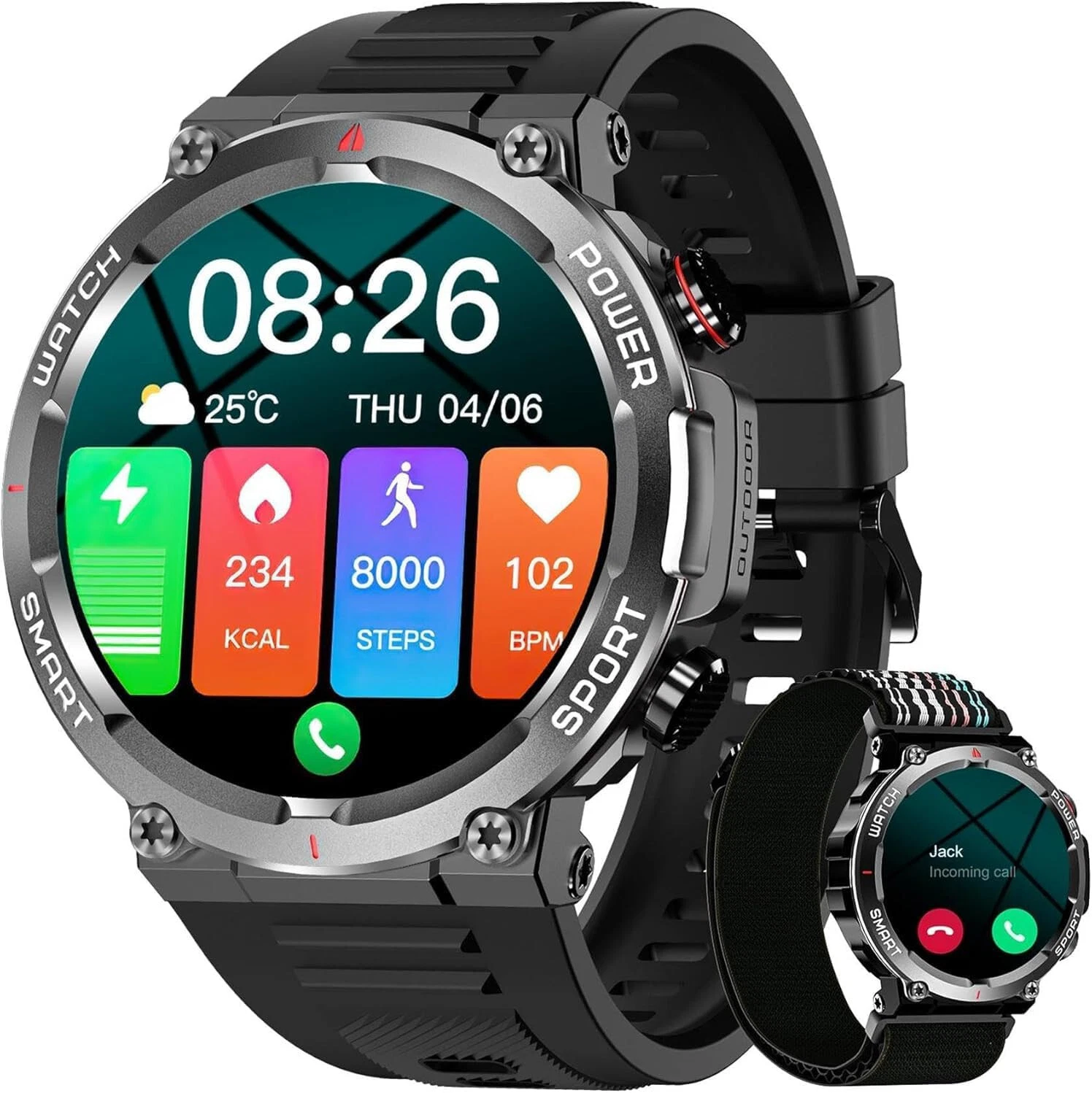 Smart Watch Men Women with Phone Function Wristwatch for iPhone Samsung Huawei