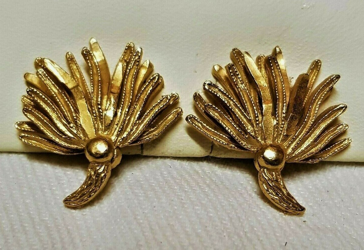 Boucles D'oreilles Vintage Signées Coro - Perles Imitation Et Métal Argenté - Occasion