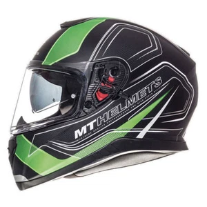 MT Thunder 3 SV Trace Green Black Matt Full Face Motorcycle Helmet Sun Visor