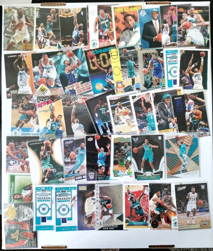 (160x) ENORME LOTE DE Charlotte Hornets - Johnson BALL Baron Muggsy - PRIZM - Novato Foto 3 de 4