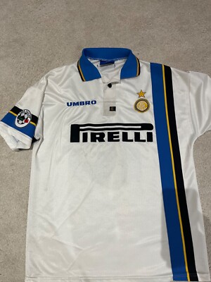 Inter Milan 1997-1998 Ronaldo 10 Away Football Shirt Size Large