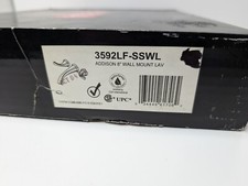 Delta 3592LF-SSWL Two Handle Wall-Mount Lavatory Faucet, No Drain, Stainless