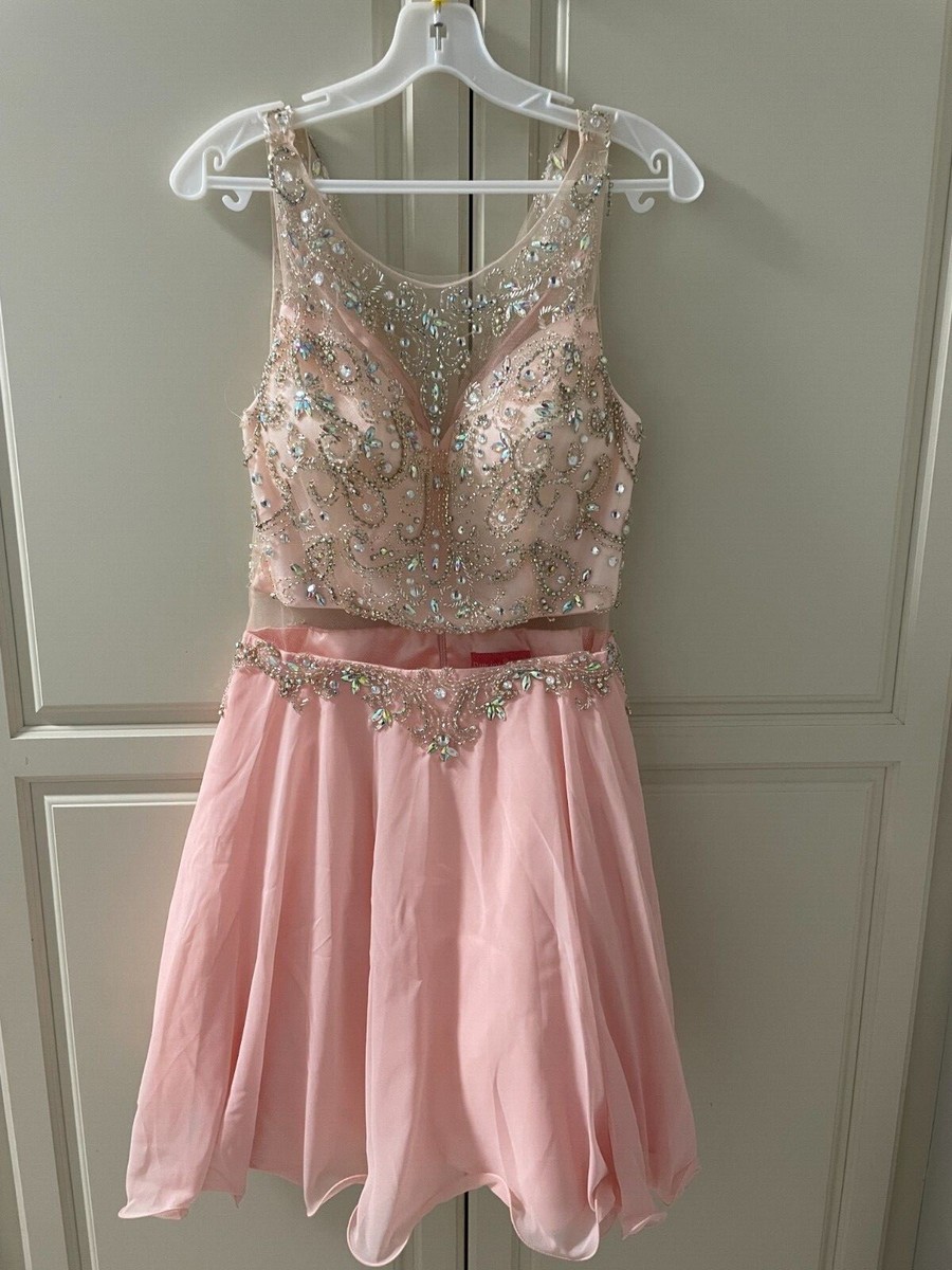 blush short prom dresses Strapless Sweetheart Neck Homecoming Dress Blush Pink Short Prom Dresses PD304 US8 / Custom Color