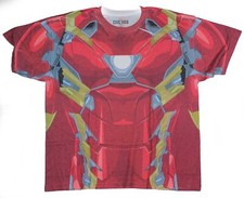 Camiseta Iron Man (Marvel Comics) para hombre - Disfraz de sublimación realista frontal