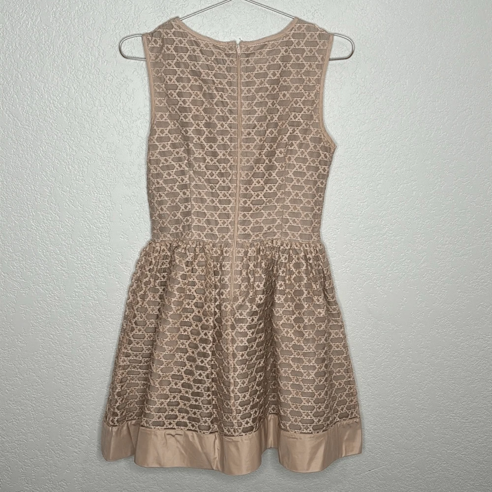 Abito A Line Rosso Valentino Rosa Nastro Maglia Taglia 2 Rosa Blush Nuovo con etichette