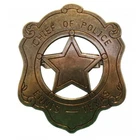 ET110 ETOILE POLICE CHIEF Badge Metal