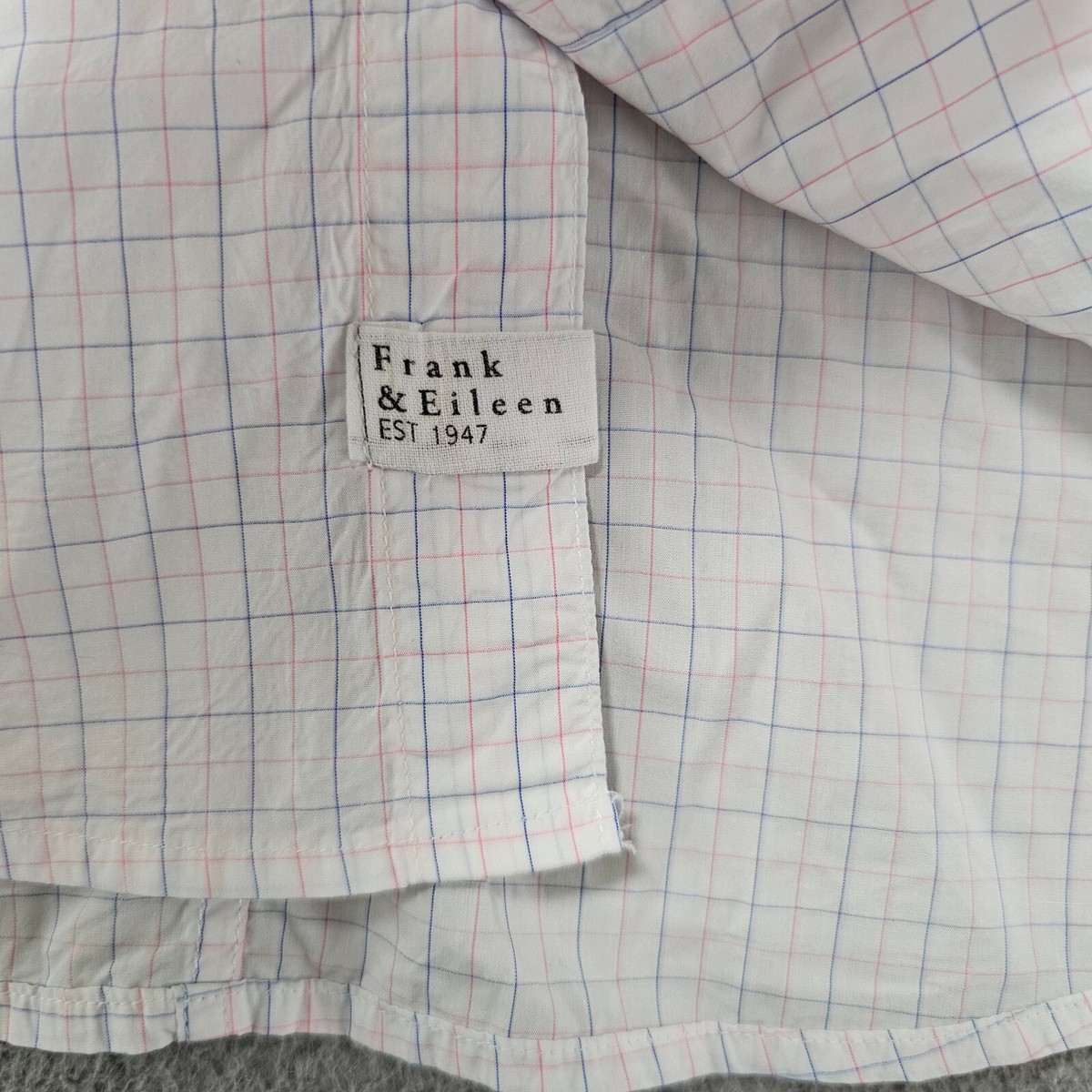 Frank Eileen Shirt Mens Large White Check Paul Casual Comfort 