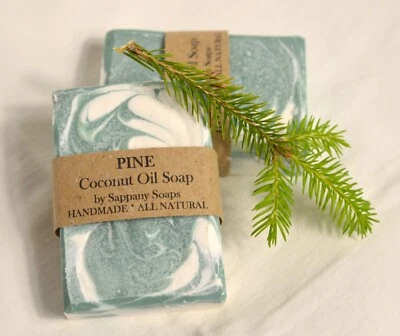 Vegan Organic ingredients Coconut Oil Natural Pine Soap Sensitive skin